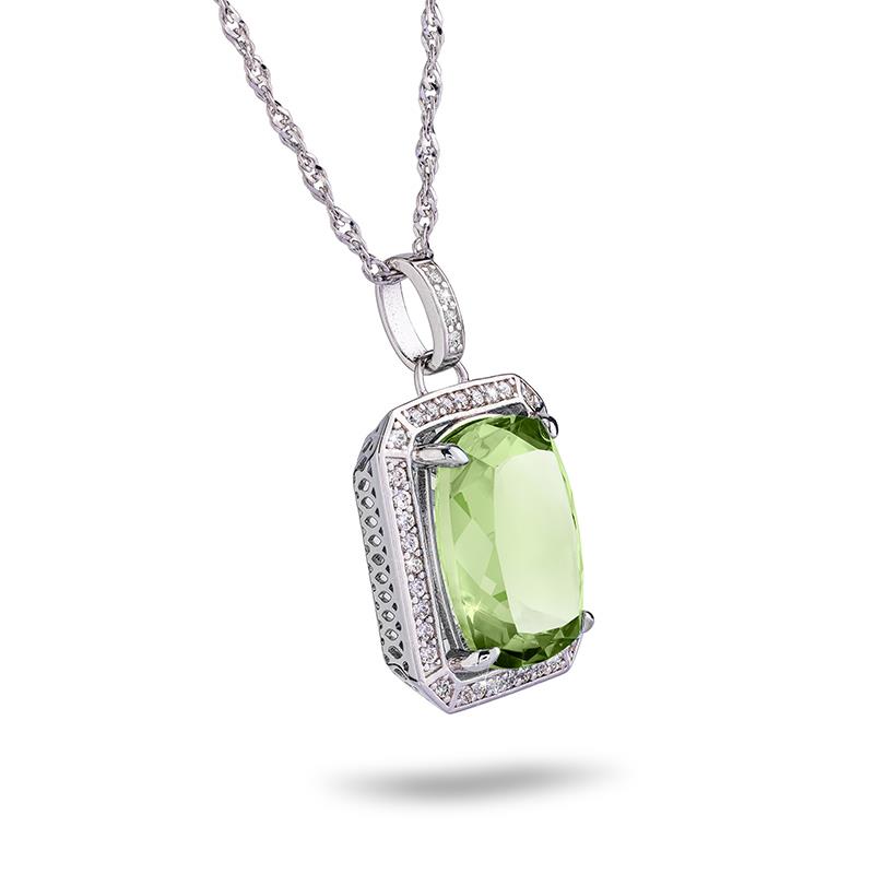 Rainbow Collection Prasiolite Pendant